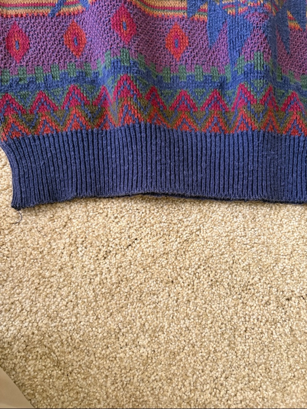 Ralph Lauren Multicolor Geometric Crewneck Sweater — Blue, Red, Green, Purple - Picture 8 of 8